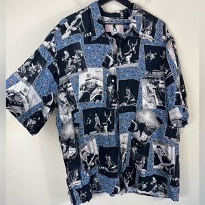 Reyn Spooner Elvis Presley Vintage Button Down Short Sleeve Shirt Size XXL